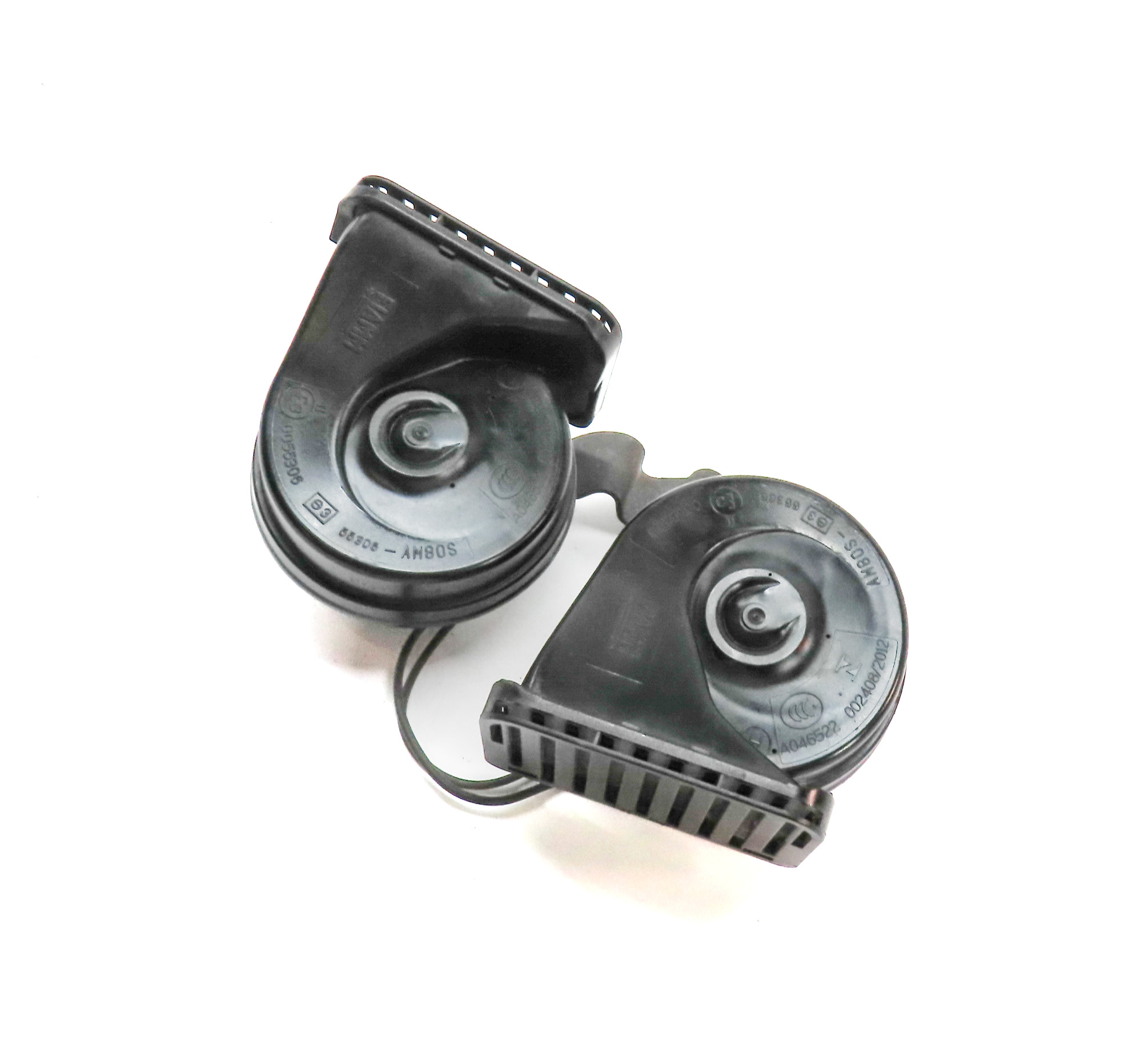 2015 RANGE ROVER SPORT (L494) HIGH LOW NOTE TONE HORN SPEAKER SET/2 — exact item pictured